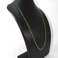 18k Solid Gold Necklace Studded With Emerald Stone in 2.50 - 3.50 mm ,  SGGRC-107