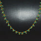 18k Solid Gold Necklace Studded With Emerald Stone in 2.50 - 3.50 mm ,  SGGRC-107