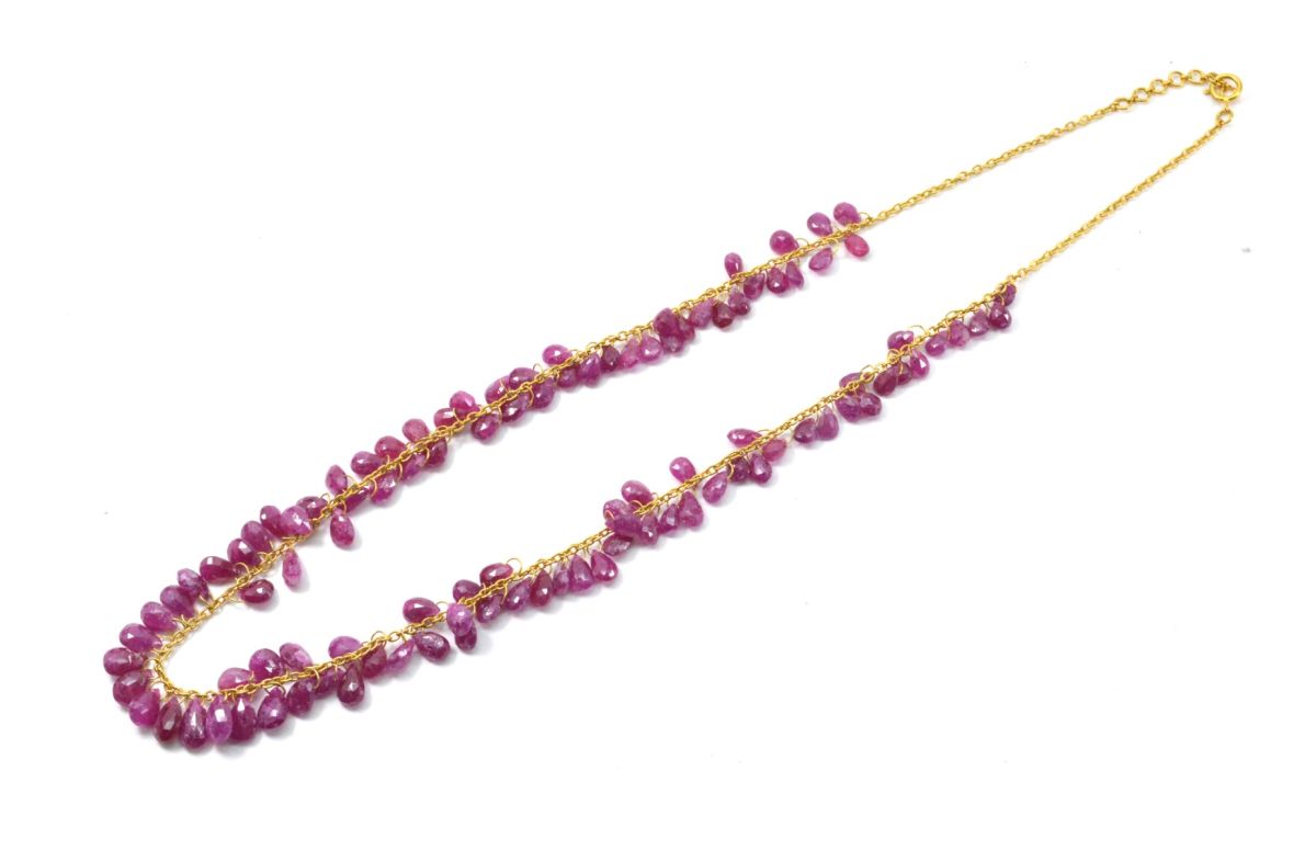 18k Solid Gold Necklace With AAA Quality in 5.00x4.00mm-5.50x7.50mm Size , SGGRC-112