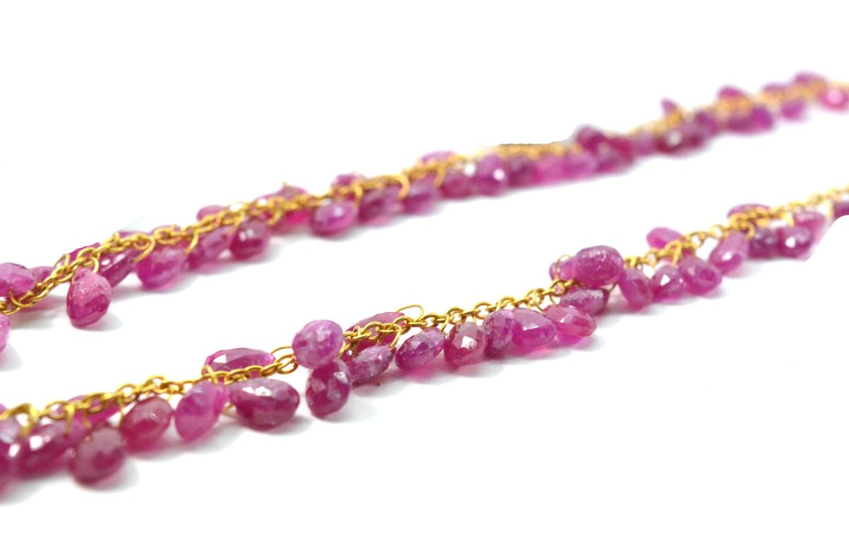 18k Solid Gold Necklace With AAA Quality in 5.00x4.00mm-5.50x7.50mm Size , SGGRC-112