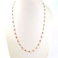 Exquisite 18k Solid Gold Necklace Studded With Ruby Stone - 3.50X5.50 MM , SGGRC-117