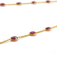 Exquisite 18k Solid Gold Necklace Studded With Ruby Stone - 3.50X5.50 MM , SGGRC-117