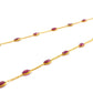 Exquisite 18k Solid Gold Necklace Studded With Ruby Stone - 3.50X5.50 MM , SGGRC-117