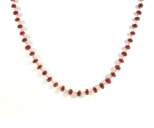 14k  Solid Gold Necklace in Roundel Shape With 4.00 - 5.00 MM Size  , SGGRC-118 - view 3