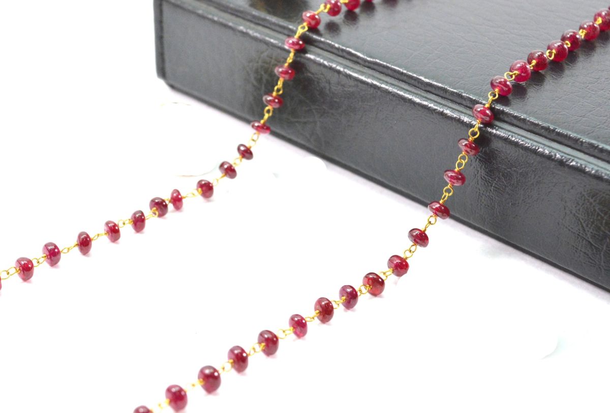 14k  Solid Gold Necklace in Roundel Shape With 4.00 - 5.00 MM Size  , SGGRC-118