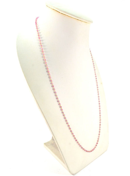 Lovely 14k  Solid Gold Necklace in Roundel Shape With 3MM Size, SGGRC-120 - view 3