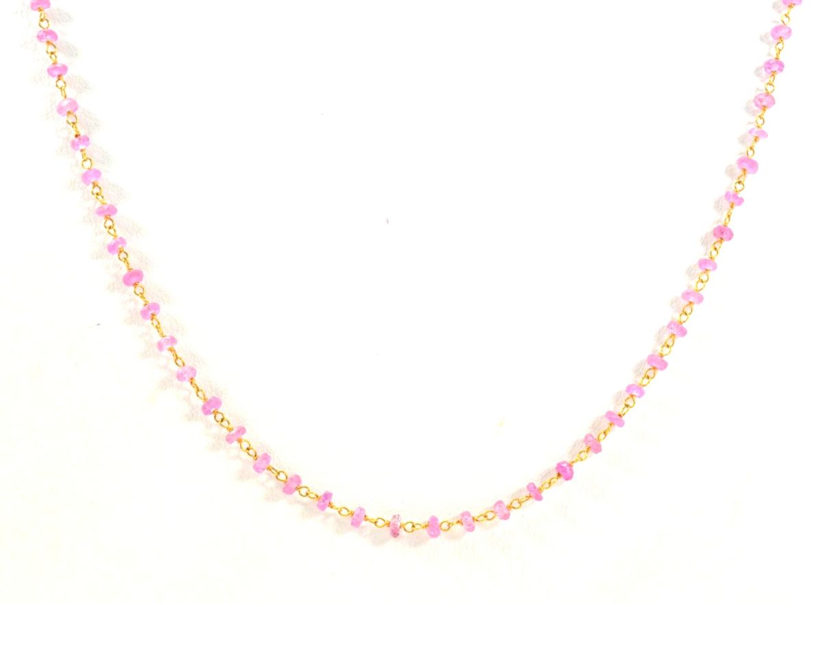 Lovely 14k  Solid Gold Necklace in Roundel Shape With 3MM Size, SGGRC-120