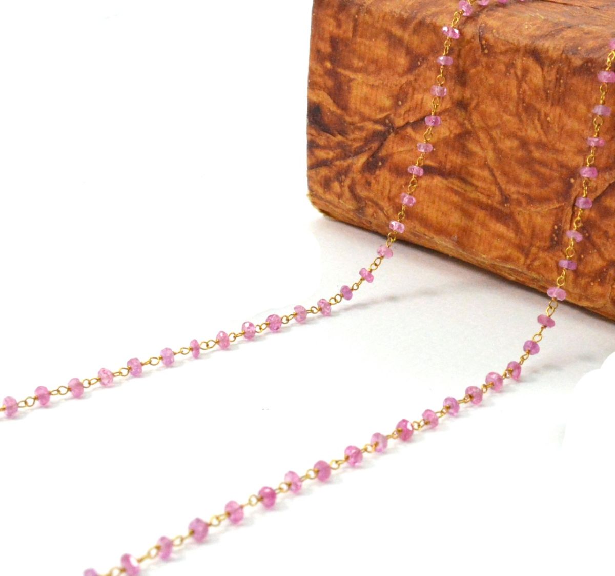 Lovely 14k  Solid Gold Necklace in Roundel Shape With 3MM Size, SGGRC-120