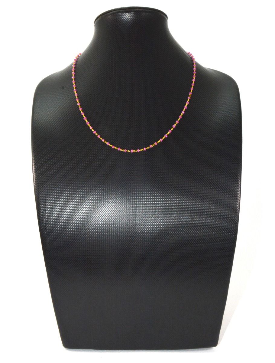 Beautiful 14k  Solid Yellow Gold Necklace With AAA Quality - 3MM, SGGRC-121