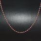 14k Solid Yellow Gold Necklace Studded With Pink Sapphire Stones, 3MM Size, SGGRC-122