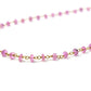 14k Solid Yellow Gold Necklace Studded With Pink Sapphire Stones, 3MM Size, SGGRC-122