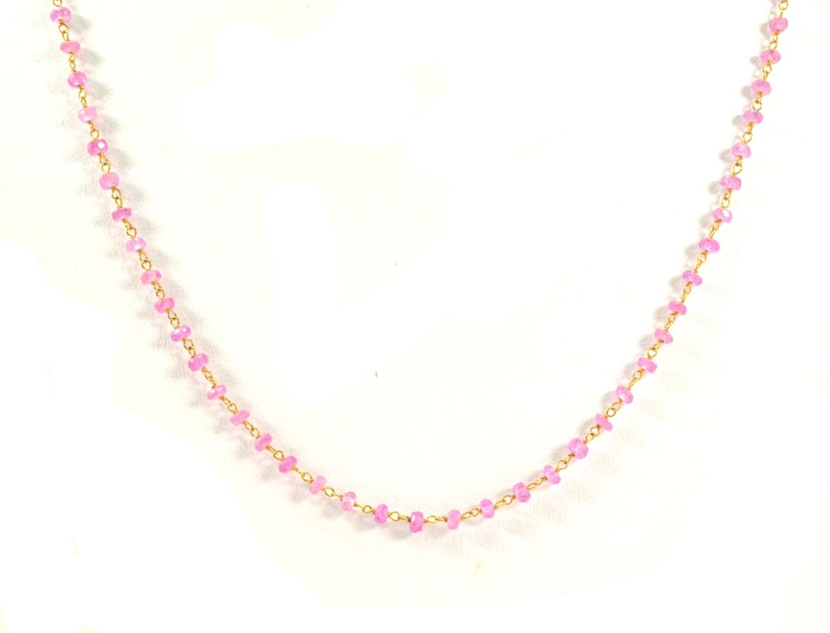 14k Solid Yellow Gold Necklace In 3MM Size - Roundel in Shape, SGGRC-121