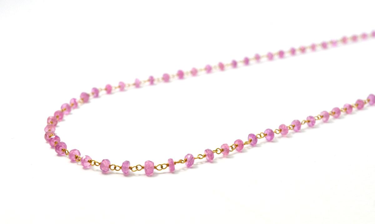 14k Solid Yellow Gold Necklace In 3MM Size - Roundel in Shape, SGGRC-121