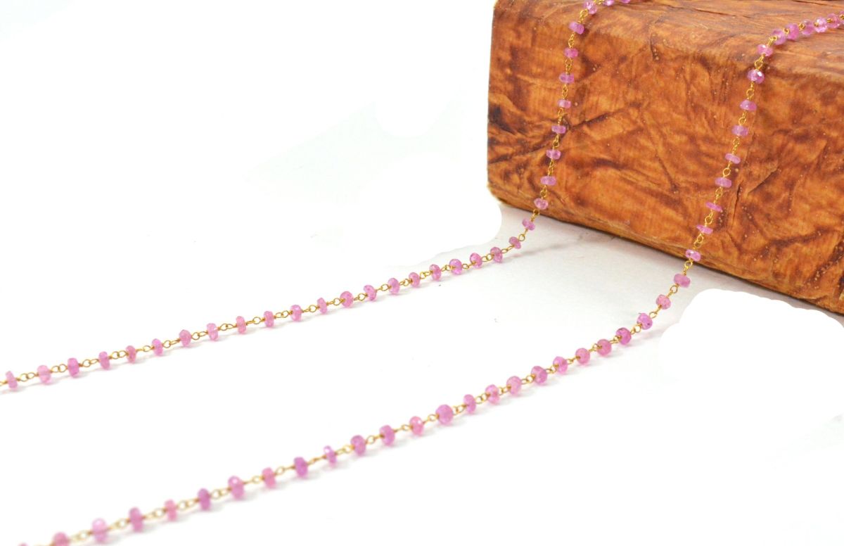 14k Solid Yellow Gold Necklace In 3MM Size - Roundel in Shape, SGGRC-121