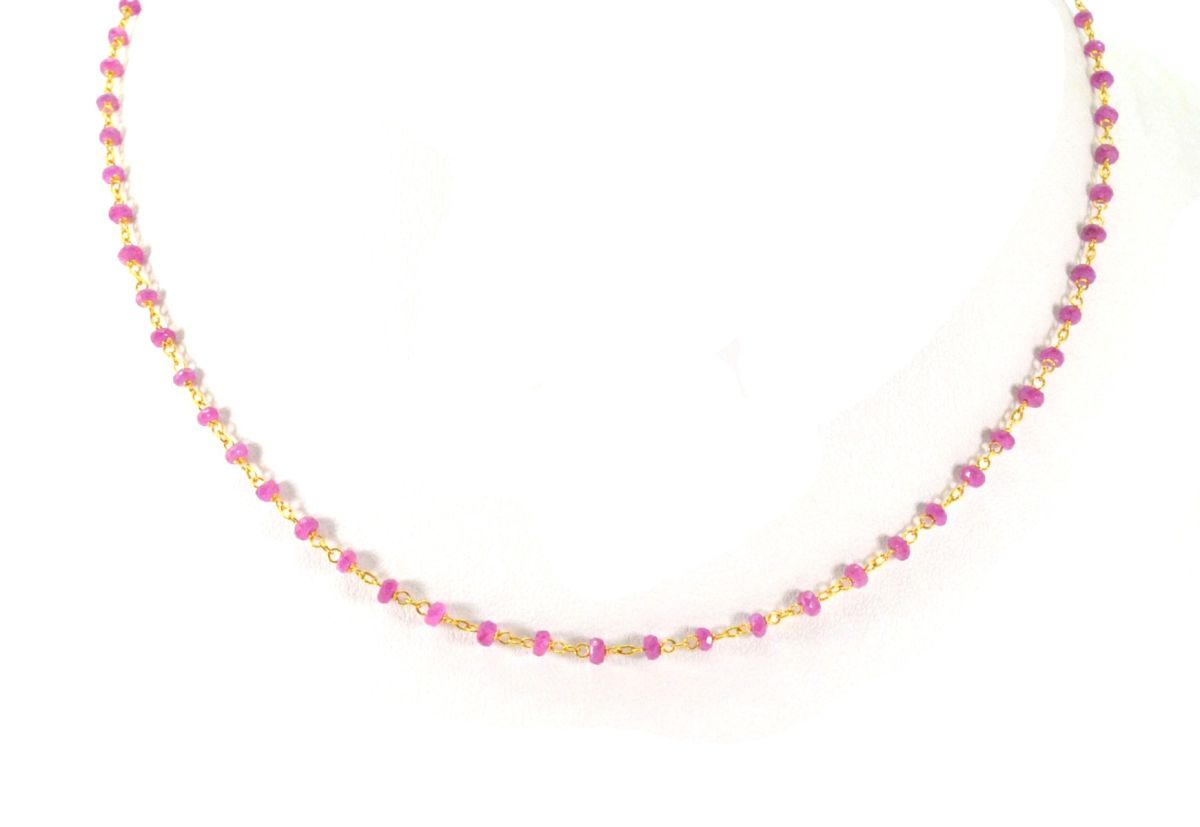 14k Solid Yellow Gold Necklace With AAA Quality In 2.50 MM Size, SGGRC-124