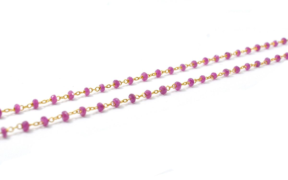 14k Solid Yellow Gold Necklace With AAA Quality In 2.50 MM Size, SGGRC-124