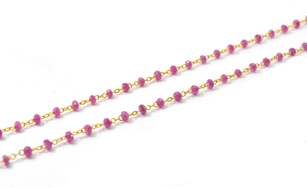 14k Solid Yellow Gold Necklace With AAA Quality In 2.50 MM Size, SGGRC-124