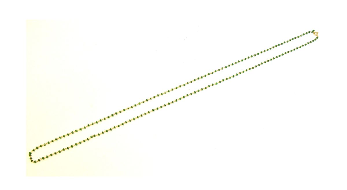 14k Solid Yellow Gold Necklace in Roundel Shape - 3MM Size, SGGRC-127