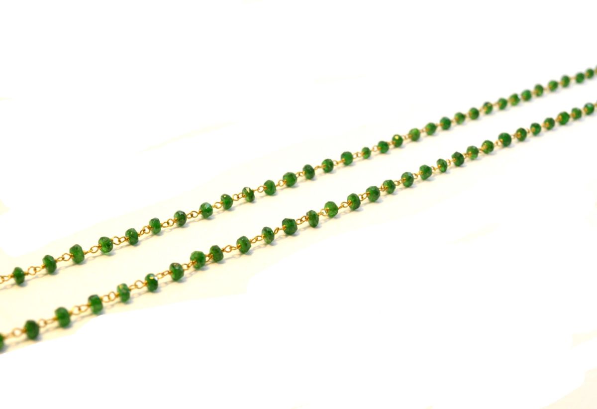 14k Solid Yellow Gold Necklace in Roundel Shape - 3MM Size, SGGRC-127