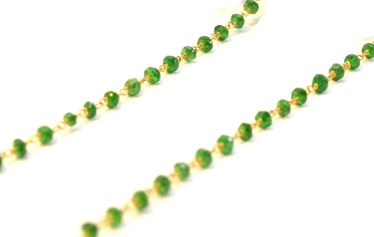 14k Solid Yellow Gold Necklace in Roundel Shape - 3MM Size, SGGRC-127