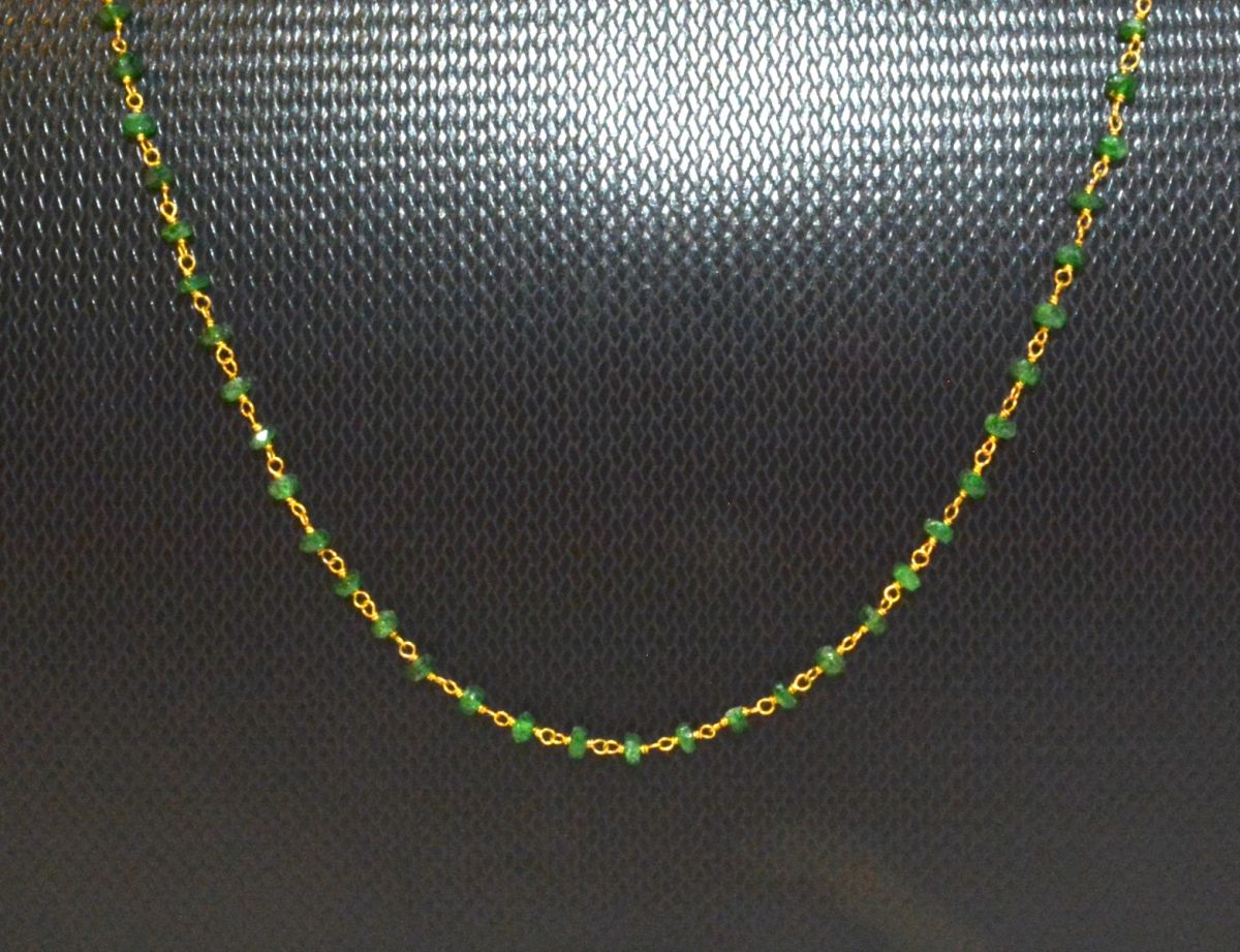 14k Solid Yellow Gold Necklace in Roundel Shape - 2.50 MM  Size, SGGRC-128