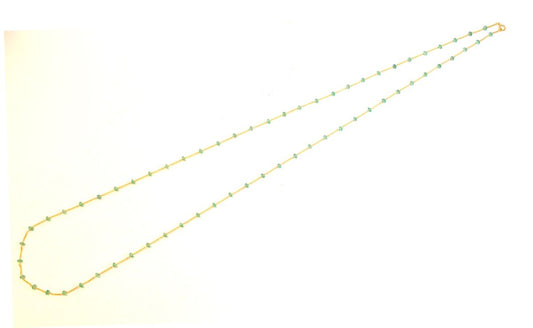 14k Solid Gold Necklace in 4.00 mm Size With Emerald Stone, SGGRC-139