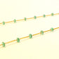 14k Solid Gold Necklace in 4.00 mm Size With Emerald Stone, SGGRC-139