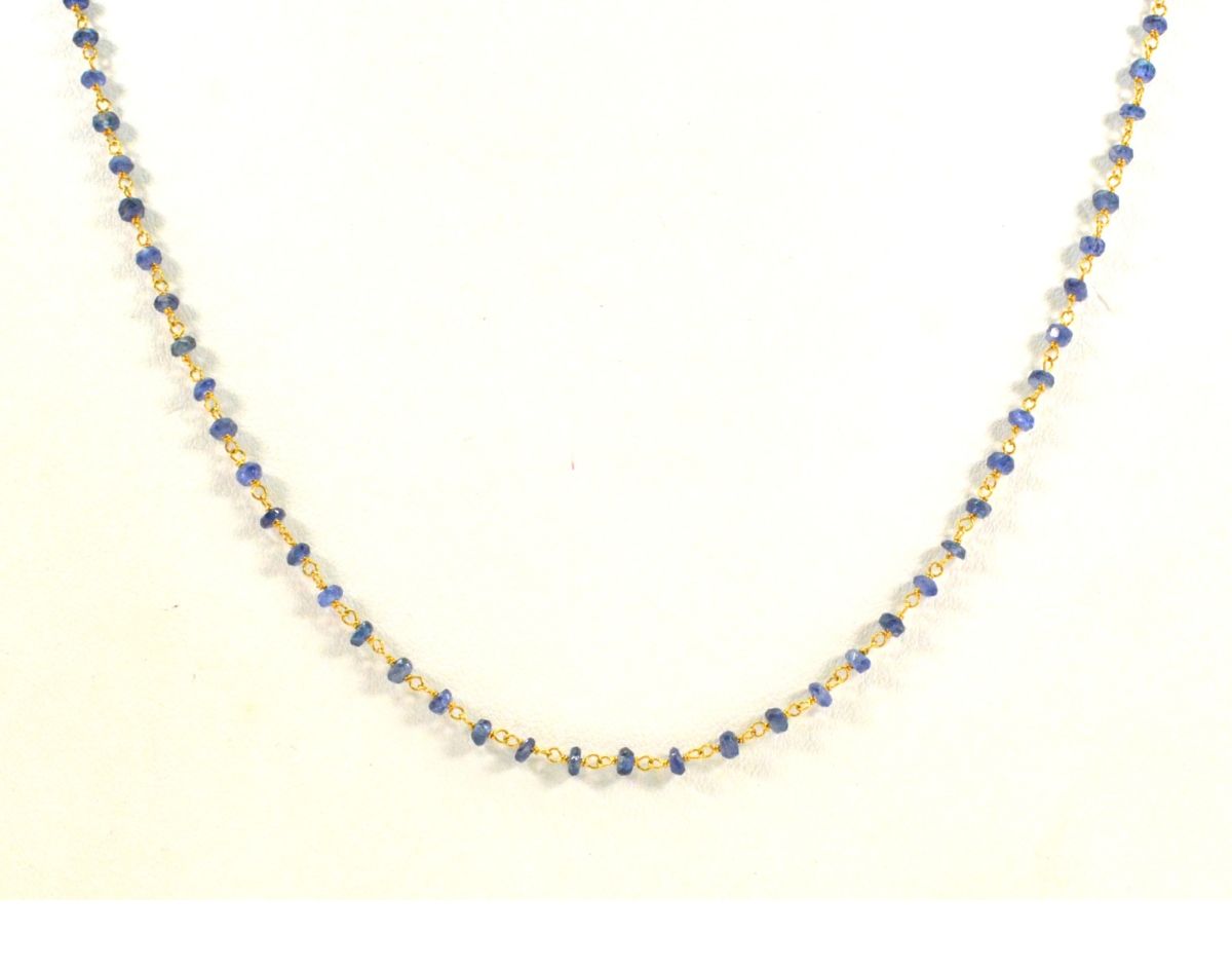 14k Solid Gold Necklace in 4.00 mm Size With Emerald Stone, SGGRC-130