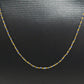 14k Solid Gold Necklace With Blue Sapphire Stone , 2.50 MM, SGGRC-131