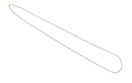 14k Solid Gold Necklace With Blue Sapphire Stone , 2.50 MM, SGGRC-131 - view 3