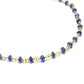 14k Solid Gold Necklace With Blue Sapphire Stone , 2.50 MM, SGGRC-131