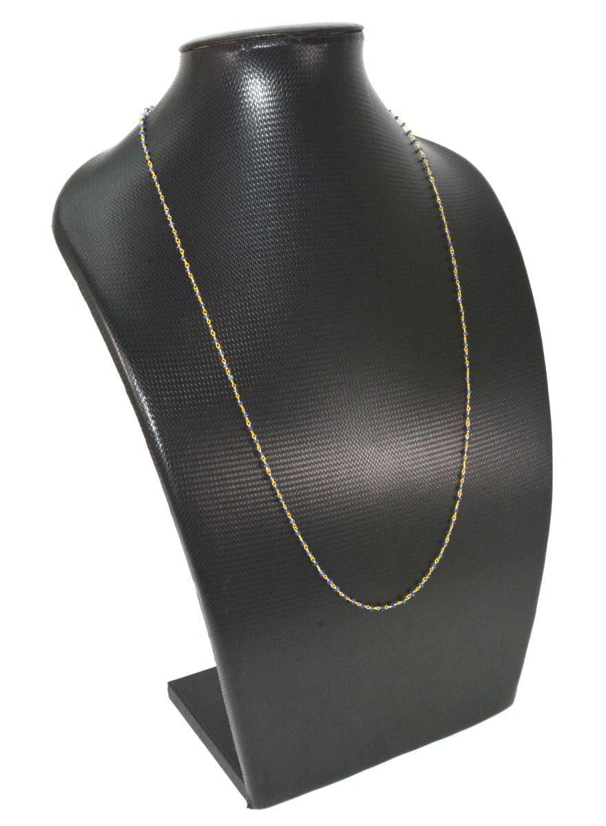 14k Solid Gold Necklace in 2.00 mm Size With Blue Sapphire Stone, SGGRC-132