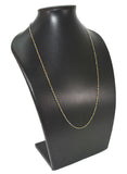 14k Solid Gold Necklace in 2.00 mm Size With Blue Sapphire Stone, SGGRC-132
