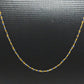14k Solid Gold Necklace in 2.00 mm Size With Blue Sapphire Stone, SGGRC-132