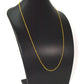 14k Solid Gold Necklace With Yellow Sapphire Stone - 2MM Size , SGGRC-134