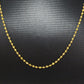 14k Solid Gold Necklace With Yellow Sapphire Stone - 2MM Size , SGGRC-134