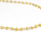 14k Solid Gold Necklace With Yellow Sapphire Stone - 2MM Size , SGGRC-134