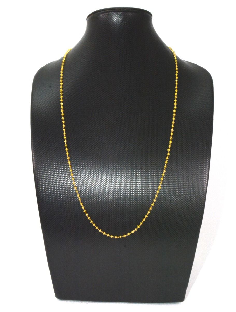 Biguilling 14k Solid Gold Necklace In Roundel Shape - 2MM,  SGGRC-135