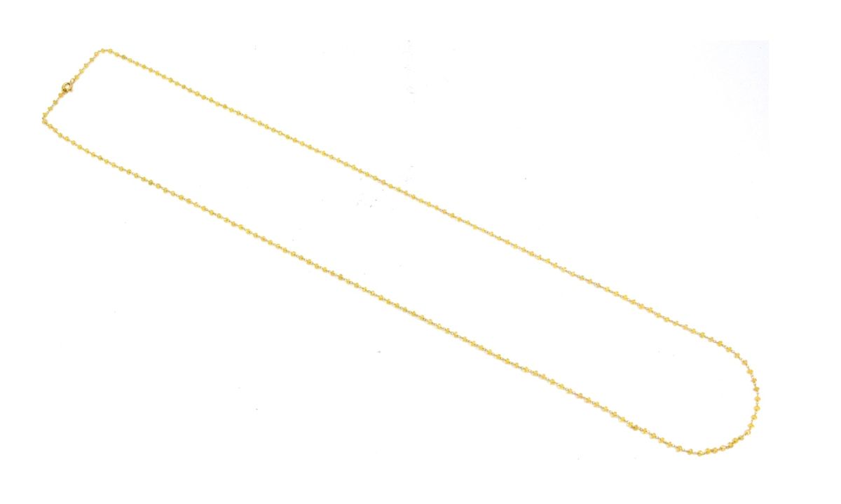 Biguilling 14k Solid Gold Necklace In Roundel Shape - 2MM,  SGGRC-135