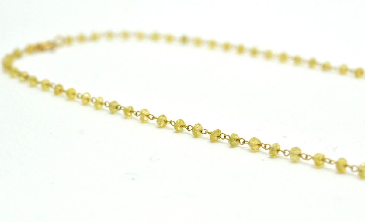 Biguilling 14k Solid Gold Necklace In Roundel Shape - 2MM,  SGGRC-135