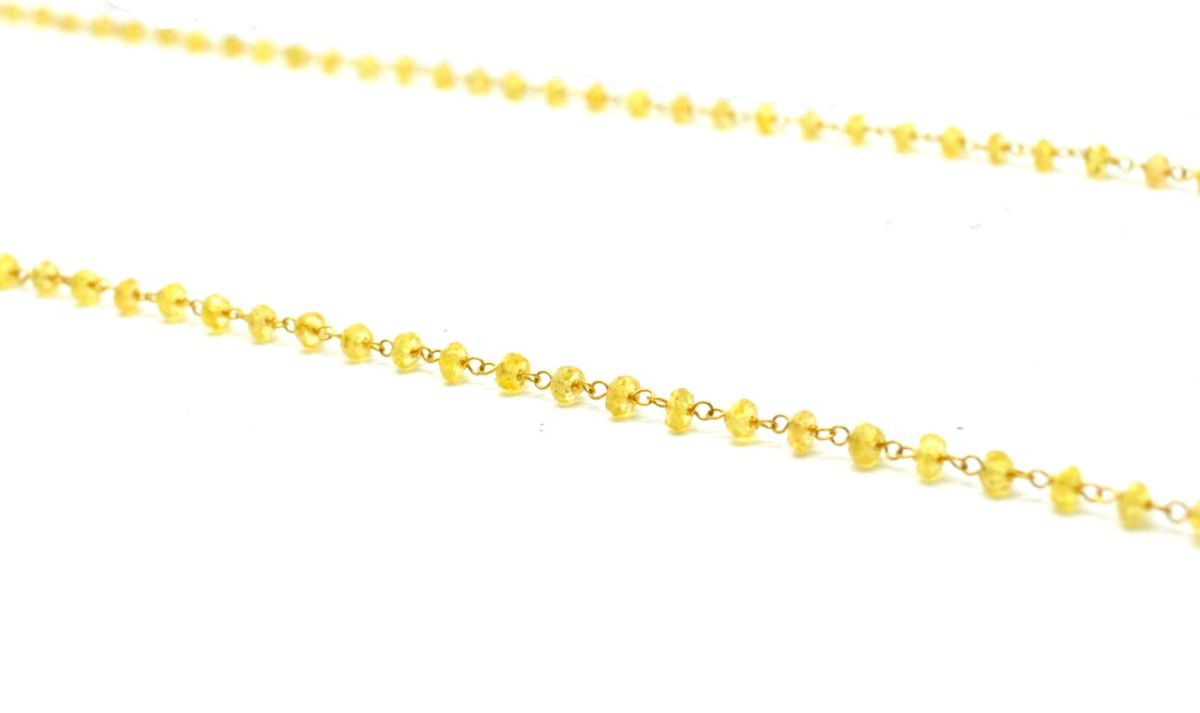 Biguilling 14k Solid Gold Necklace In Roundel Shape - 2MM,  SGGRC-135