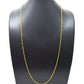 14k Solid Gold Necklace Studded With Natural Yellow Sapphire Stones, 2MM - SGGRC-136