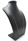 14k Solid Gold Necklace Studded With Natural Yellow Sapphire Stones, 2MM - SGGRC-136