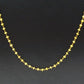 14k Solid Gold Necklace Studded With Natural Yellow Sapphire Stones, 2MM - SGGRC-136