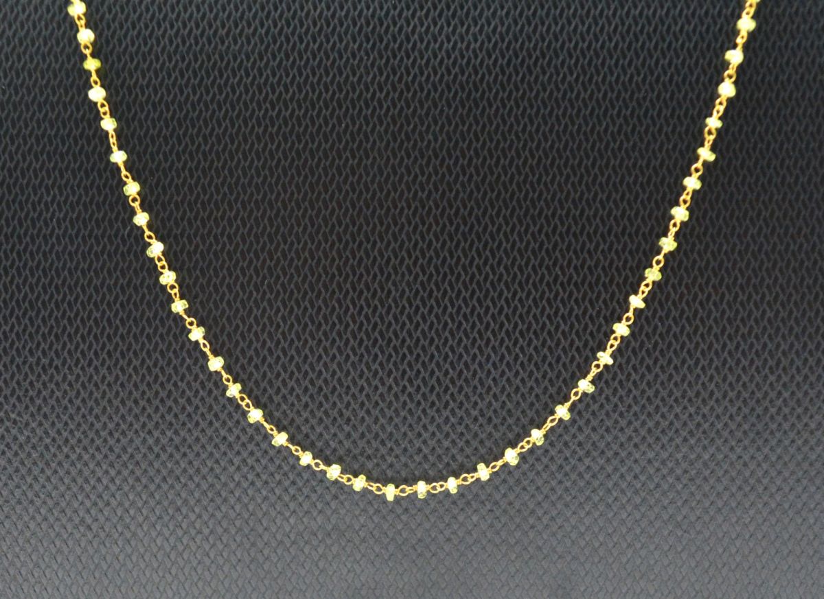 14k Solid Gold Necklace In Roundel Shape With 2MM Size - SGGRC-137