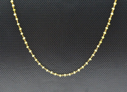 14k Solid Gold Necklace In Roundel Shape With 2MM Size - SGGRC-137 - view 3