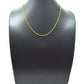 14k Solid Gold Necklace With Natural Orange Sapphire Stones, 2MM - SGGRC-138