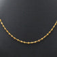 14k Solid Gold Necklace With Natural Orange Sapphire Stones, 2MM - SGGRC-138