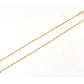 14k Solid Gold Necklace With Natural Orange Sapphire Stones, 2MM - SGGRC-138