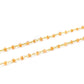 14k Solid Gold Necklace With Natural Orange Sapphire Stones, 2MM - SGGRC-138